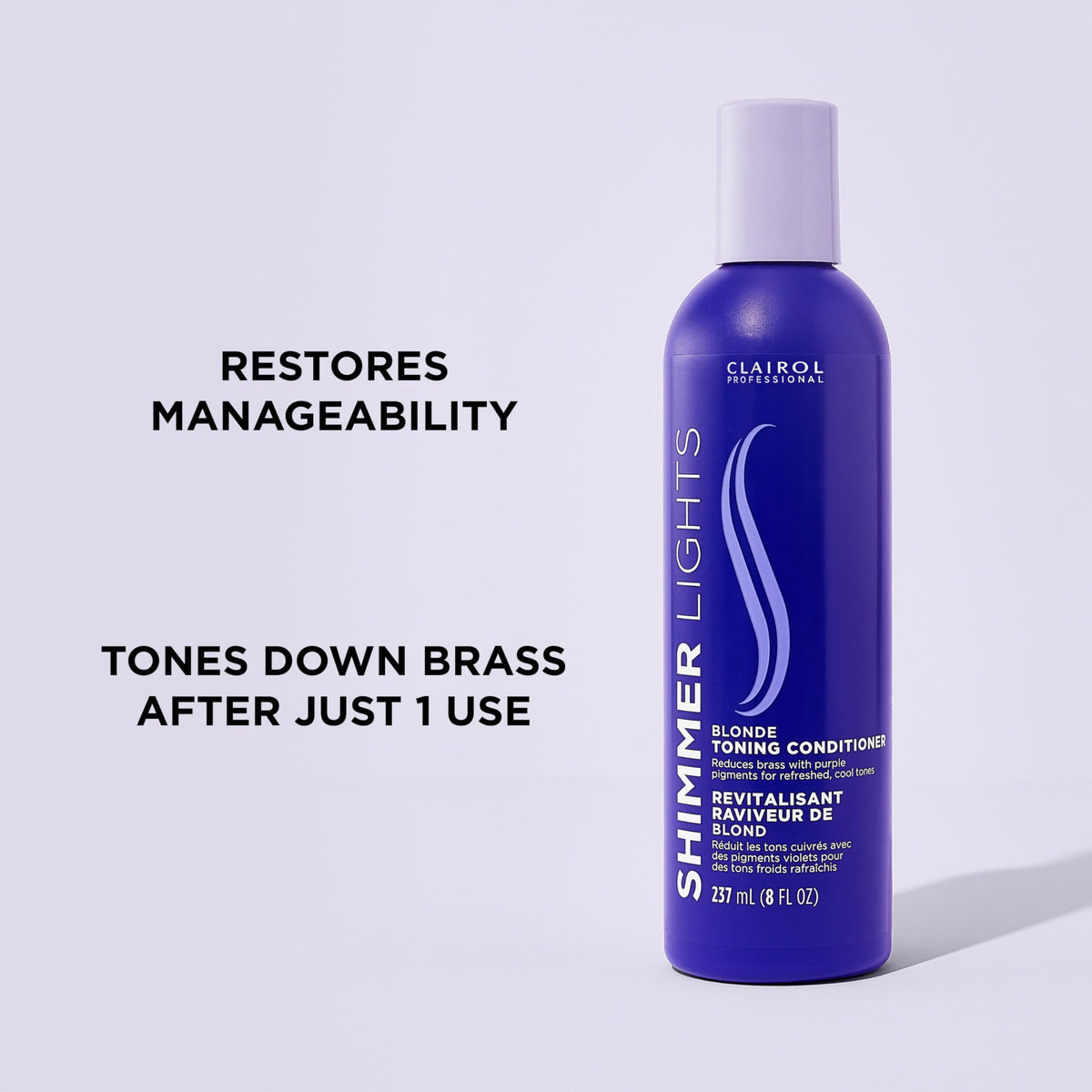 Clairol Professional Shimmer Lights Purple Conditioner texture close-up