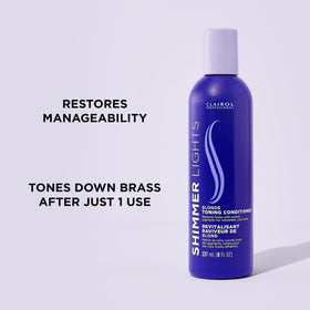 Clairol Professional Shimmer Lights Purple Conditioner texture close-up