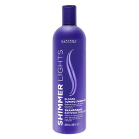 Clairol Professional Shimmer Lights Purple Shampoo 16 fl oz front view