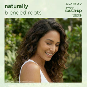 Clairol Root Touch-Up 4 Dark Brown usage scene with model