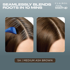 Clairol Root Touch Up 5A Medium Ash Brown dye mixed in bowl