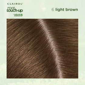Clairol Root Touch-Up Natural Instincts 6 Light Brown hair before and after