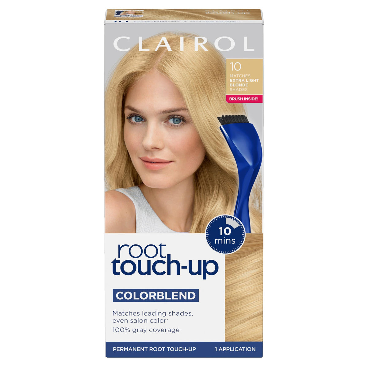 Clairol Root Touch Up Permanent Hair Dye 10 Extra Light Blonde front view