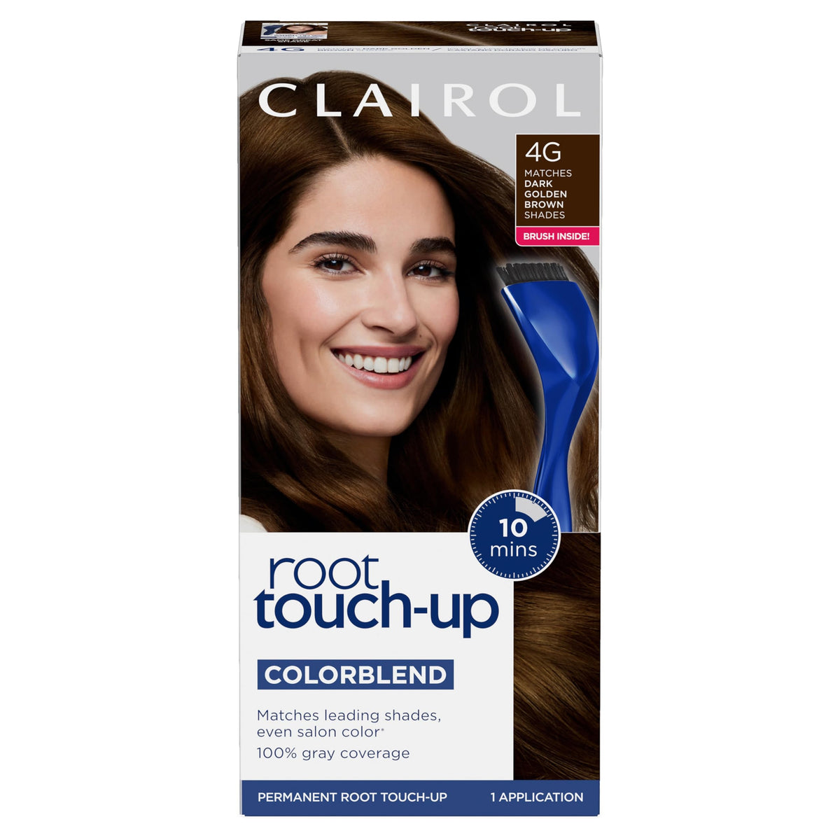 Clairol Root Touch Up Permanent Hair Dye 4G Dark Golden Brown front view
