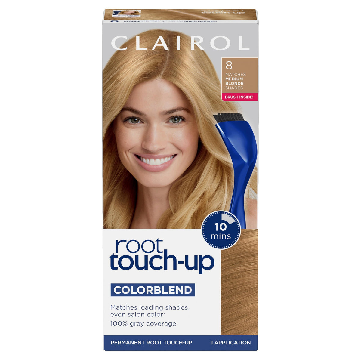 Clairol Root Touch Up Permanent Hair Dye 8 Medium Blonde front view