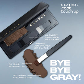 Clairol Root Touch-Up Powder Dark Brown with application results