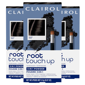 Clairol Root Touch-Up Powder Pack of 3 in Black front view
