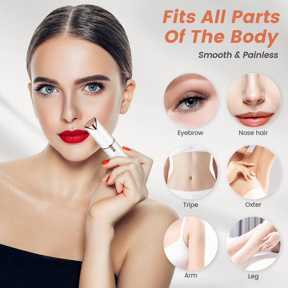 claities Facial Hair Remover in a makeup bag