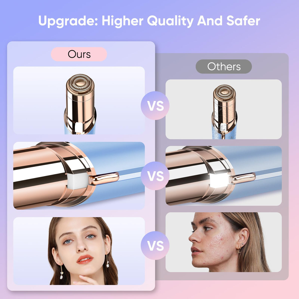 claities Facial Hair Remover in a makeup bag