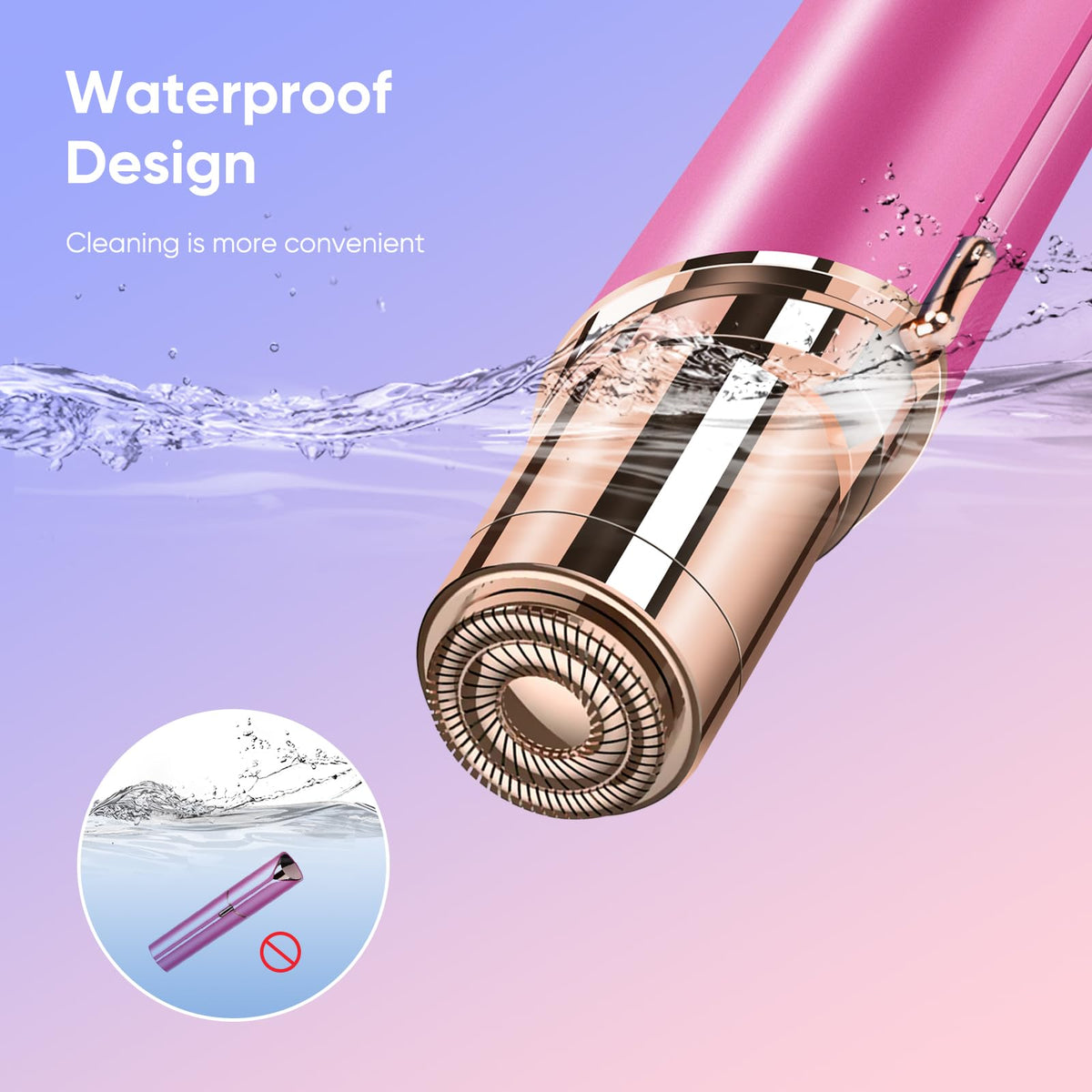 claities Facial Hair Remover in a makeup bag for portability