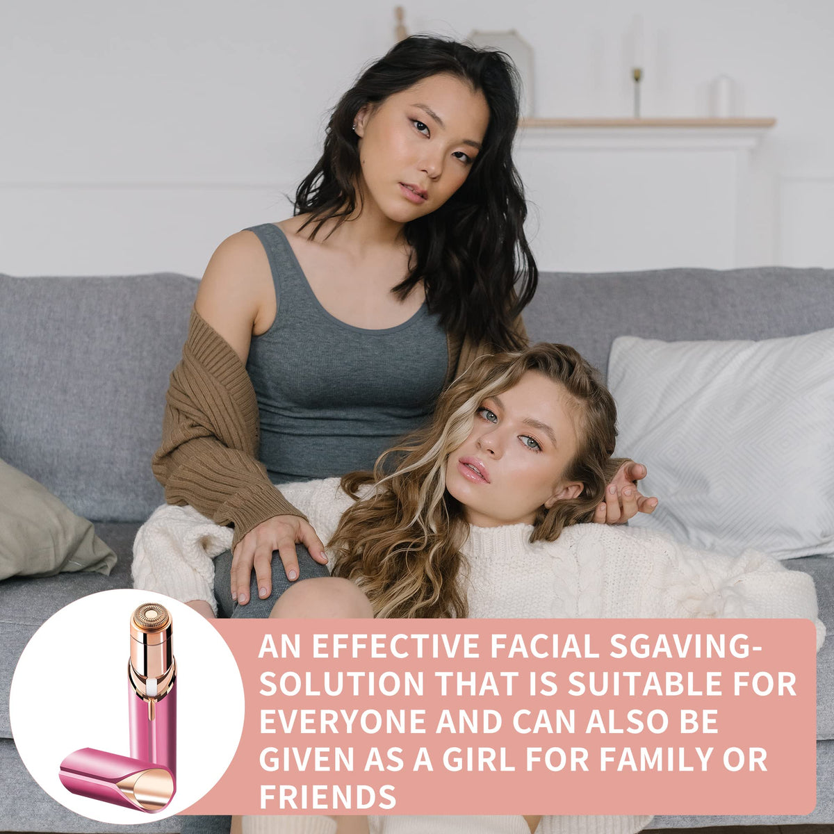 claities Facial Hair Remover with LED light on