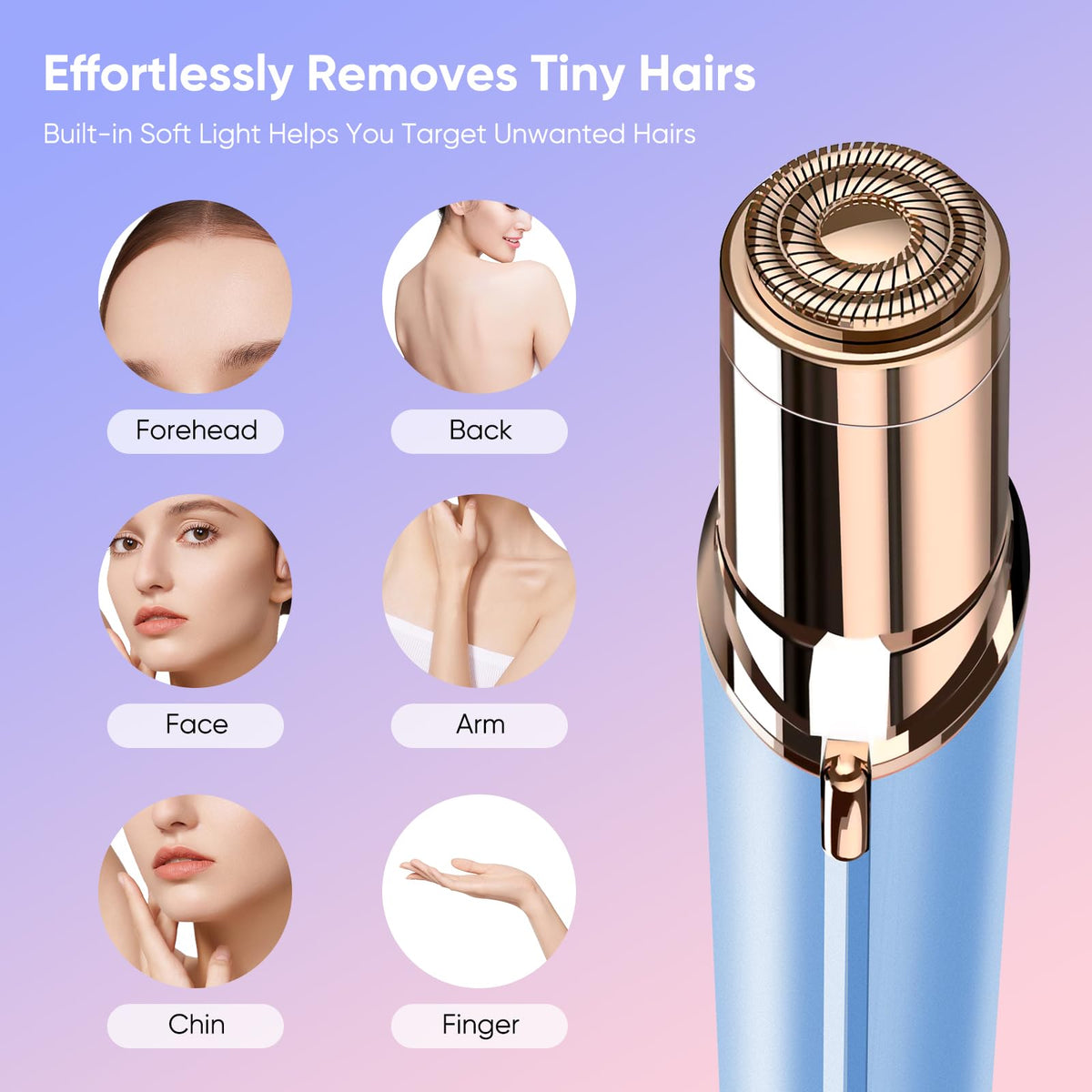 claities Facial Hair Remover with USB charging cable