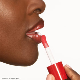 CLARINS Lip Comfort Oil Iconic Red in natural light