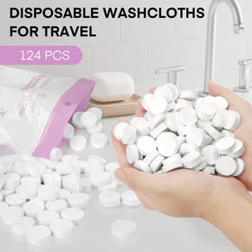 Classycoo Compressed Towels in a backpack