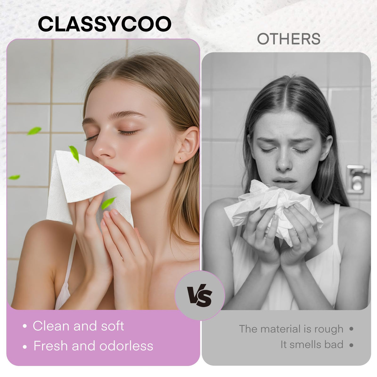 Classycoo Compressed Towels used for cleaning