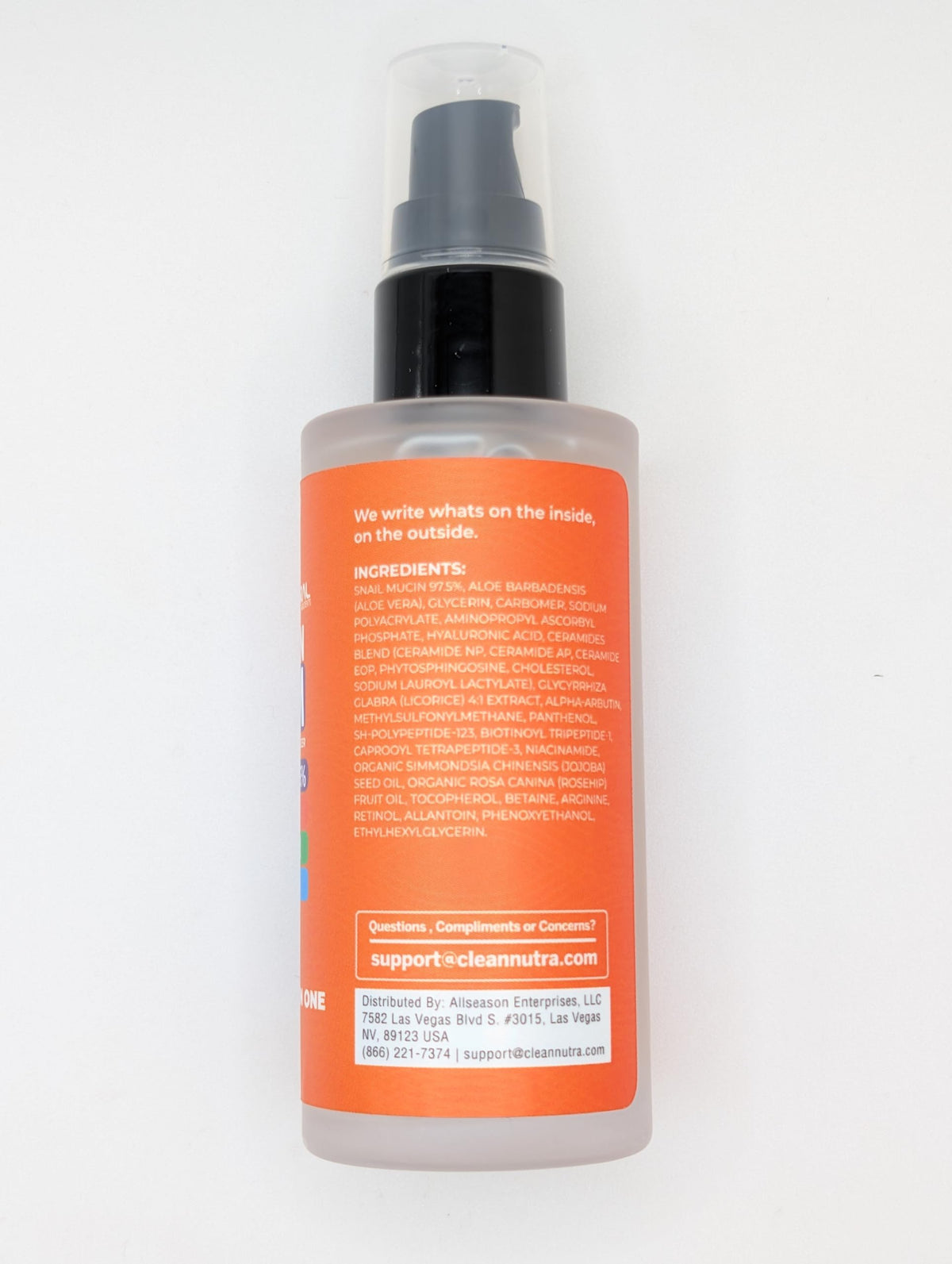 Clean Beauty Snail Mucin Serum in a skincare routine setup