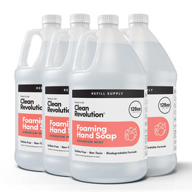 Clean Revolution Foaming Hand Soap Refill 128 Fl Oz Geranium Mint front view