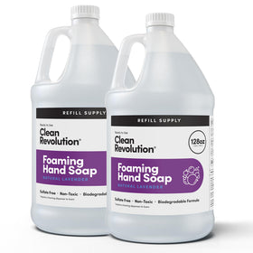 Clean Revolution Foaming Hand Soap Refill 128 Fl Oz Natural Lavender front view