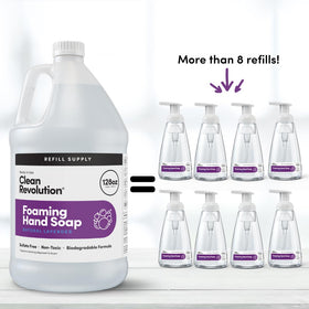 Clean Revolution Foaming Hand Soap Refill 128oz Natural Lavender with essential oils