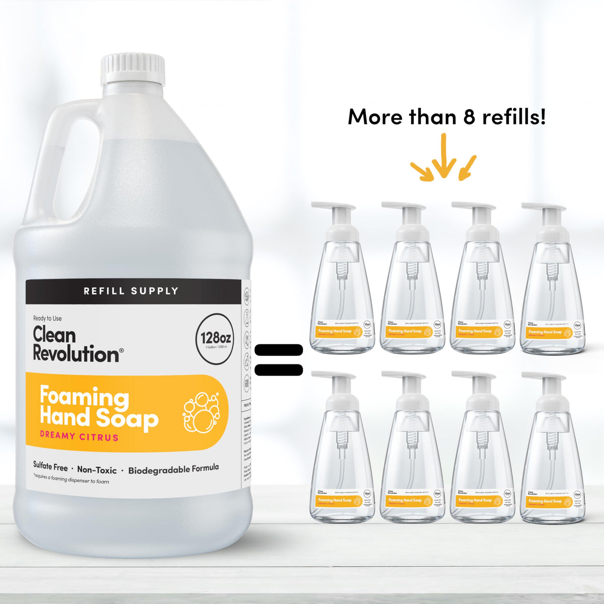 Clean Revolution Foaming Hand Soap Refill Dreamy Citrus packaging