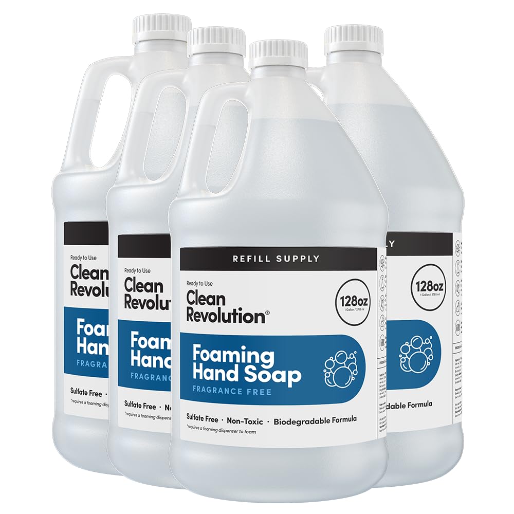 Clean Revolution Fragrance Free Foaming Hand Soap Refill 128oz front view
