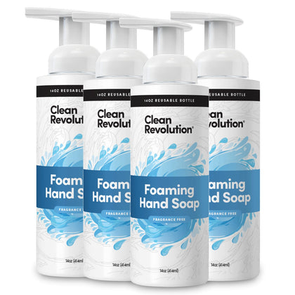 Clean Revolution Fragrance Free Foaming Hand Soap Refill 14 oz front view