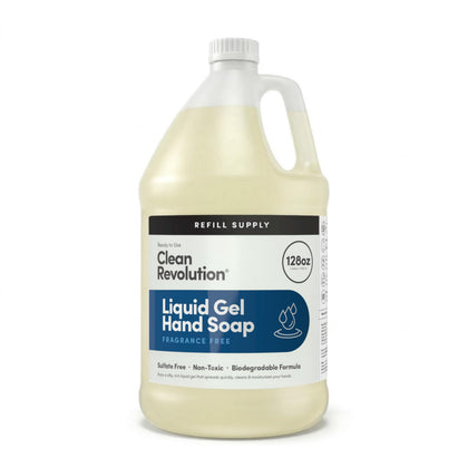 Clean Revolution Fragrance Free Liquid Gel Hand Soap 128 Fl Oz front view