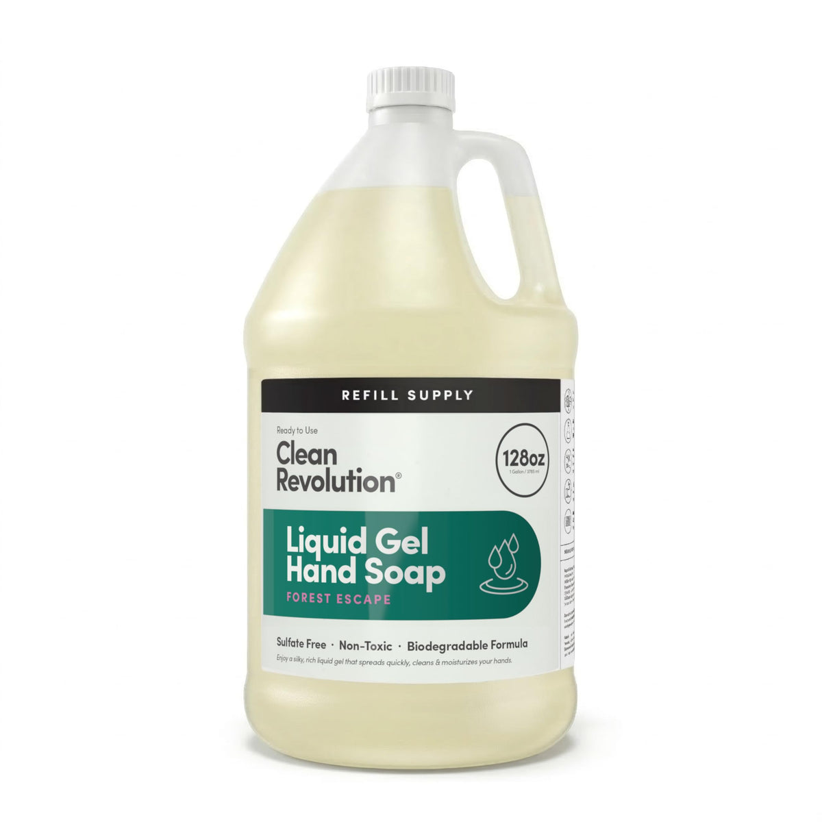 Clean Revolution Liquid Gel Hand Soap 128 Fl Oz front view