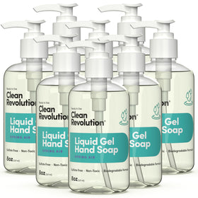 Clean Revolution Liquid Gel Hand Soap 8 Fl Oz bottle front view