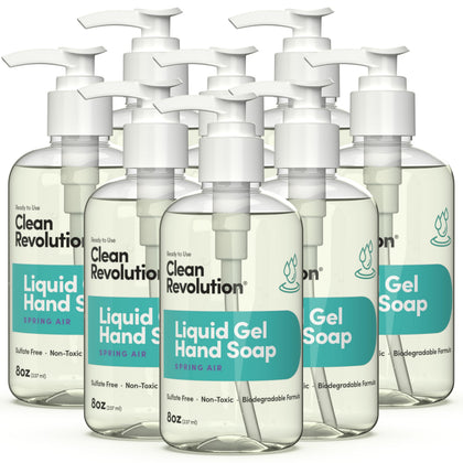 Clean Revolution Liquid Gel Hand Soap 8 Fl Oz bottle front view