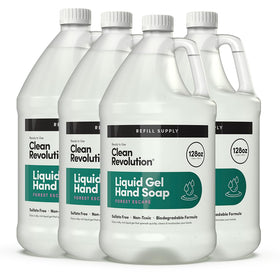Clean Revolution Liquid Gel Hand Soap Refill 128 Fl Oz Forest Escape front view