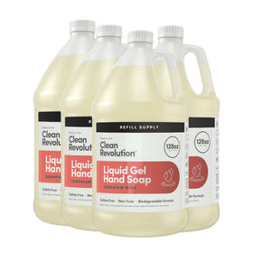 Clean Revolution Liquid Gel Hand Soap Refill 128 Fl Oz Geranium Mint front view
