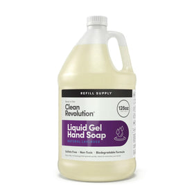 Clean Revolution Liquid Gel Hand Soap Refill 128 Fl Oz Natural Lavender front view