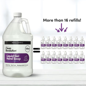 Clean Revolution Liquid Gel Hand Soap Refill 128 Fl Oz packaging details
