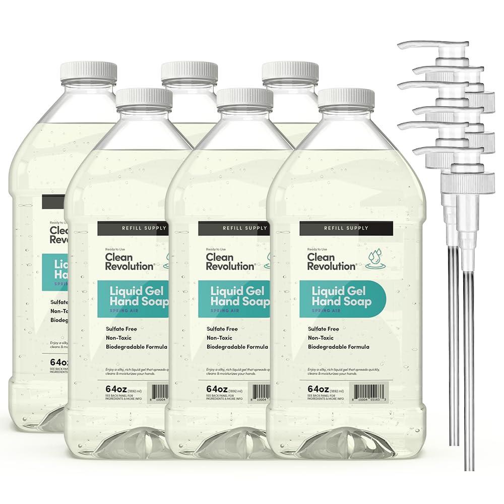 Clean Revolution Liquid Gel Hand Soap Refill 64oz front view