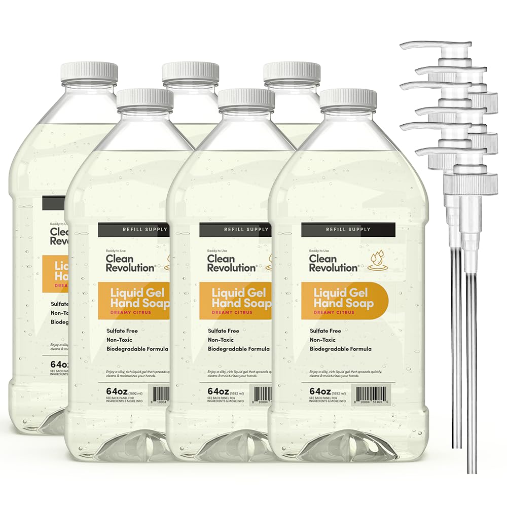 Clean Revolution Liquid Gel Hand Soap Refill 64oz front view