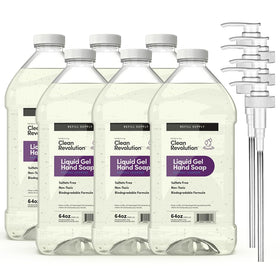 Clean Revolution Liquid Gel Hand Soap Refill 64oz Lavender front view
