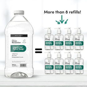 Clean Revolution Liquid Gel Hand Soap Refill 64oz packaging