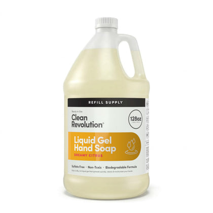 Clean Revolution Liquid Gel Hand Soap Refill Dreamy Citrus 128 Fl Oz front view