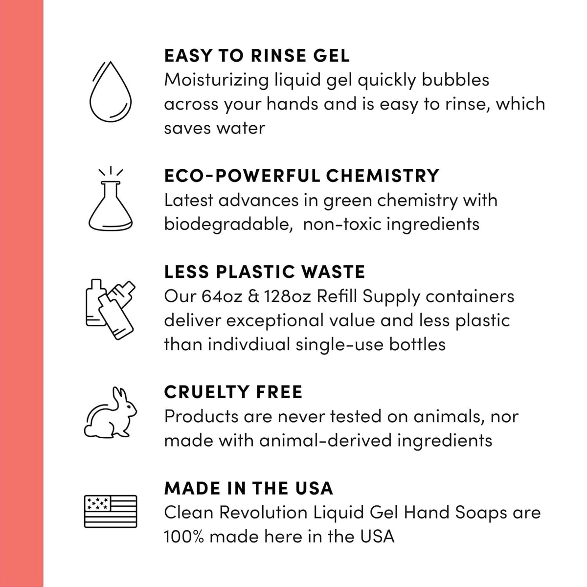 Clean Revolution Liquid Gel Hand Soap refill packaging with essential oils