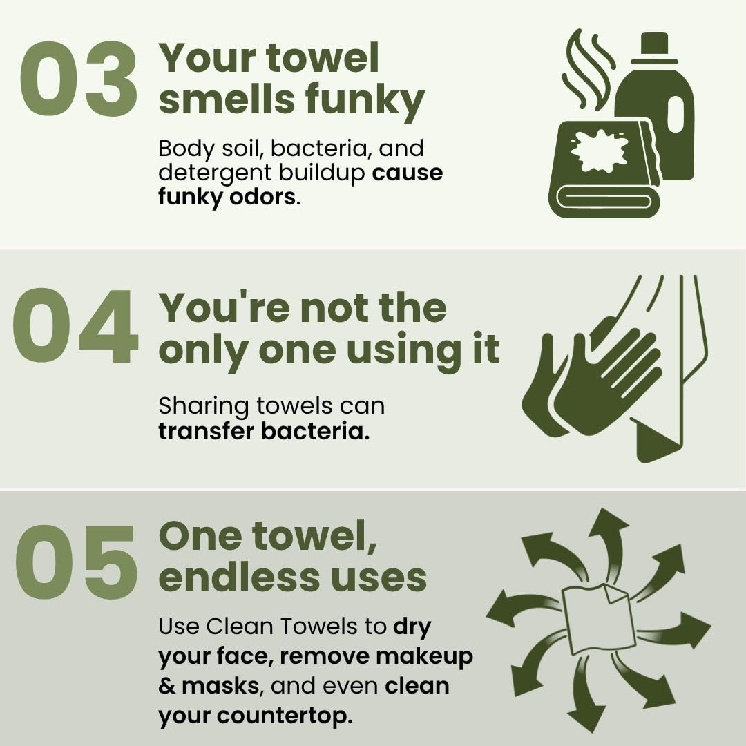 CLEAN SKIN CLUB Bamboo Viscose Clean Towels XL eco-friendly packaging