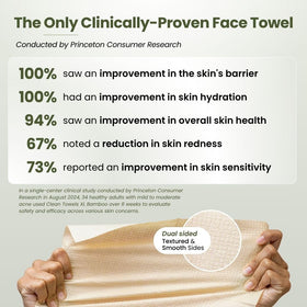 CLEAN SKIN CLUB Bamboo Viscose Clean Towels XL single towel close-up