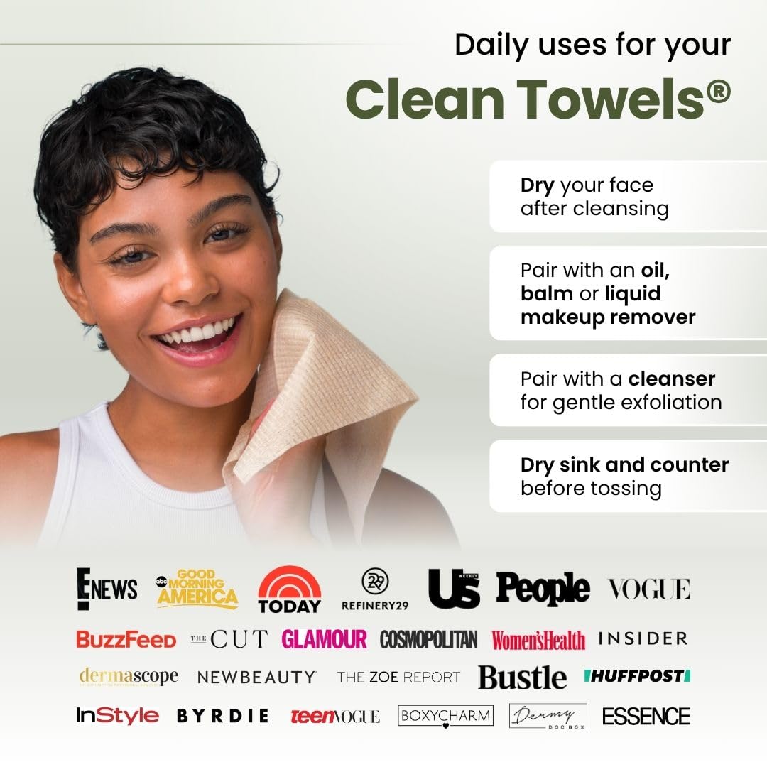 CLEAN SKIN CLUB Bamboo Viscose Clean Towels XL towels in a bathroom setting