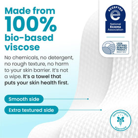 CLEAN SKIN CLUB Blemish Control Clean Towels XL displayed with skincare products