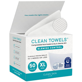 CLEAN SKIN CLUB Blemish Control Clean Towels XL front view packaging