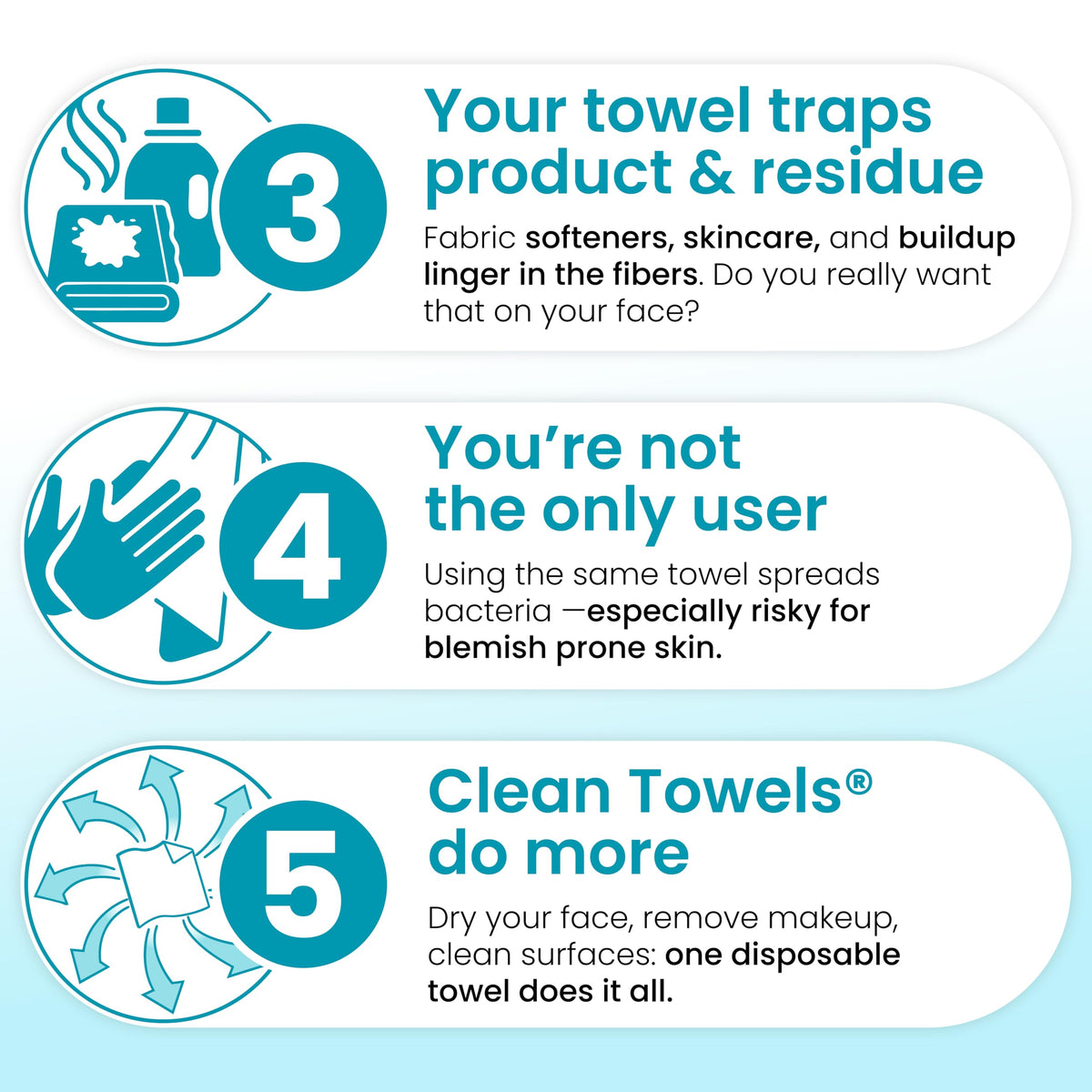 CLEAN SKIN CLUB Blemish Control Clean Towels XL stack of towels