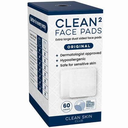 CLEAN SKIN CLUB Clean² Pads 2.0 front view showing packaging