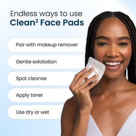 CLEAN SKIN CLUB Clean² Pads 2.0 showing triple-layer design