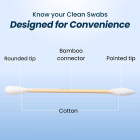 CLEAN SKIN CLUB Clean Swabs close-up of dual-sided tips