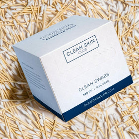 CLEAN SKIN CLUB Clean Swabs in use for makeup touch-up